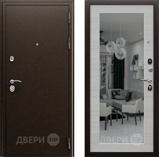 Дверь АСД Спартак с зеркалом Акация светлая в Ногинск