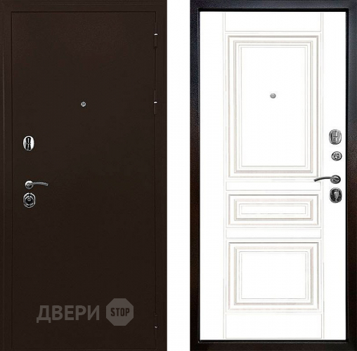 Входная металлическая Дверь Ратибор Рим 3К Белый матовый в Ногинск