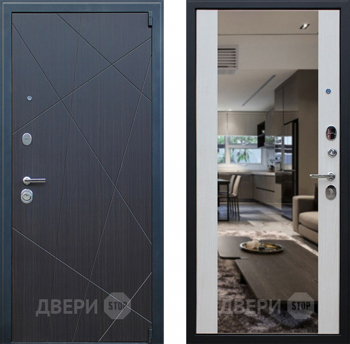 Дверь АСД Вектор с зеркалом Лиственница белая в Ногинск