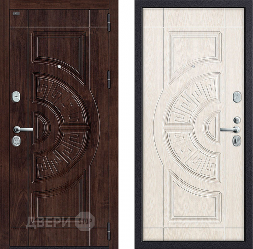 Входная металлическая Дверь Groff P3-312 Темная вишня/ Беленый дуб в Ногинск