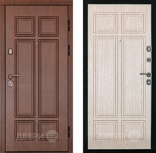 Входная металлическая Дверь (Дверной Континент) Консул Беленый дуб в Ногинск