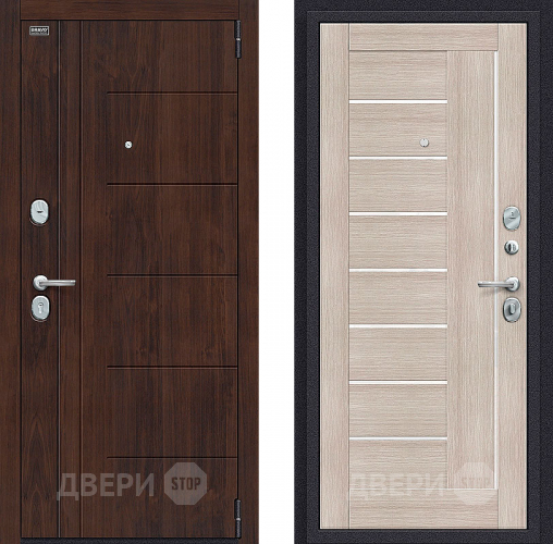 Входная металлическая Дверь Bravo Оптим Модерн Cappuccino Veralinga в Ногинск