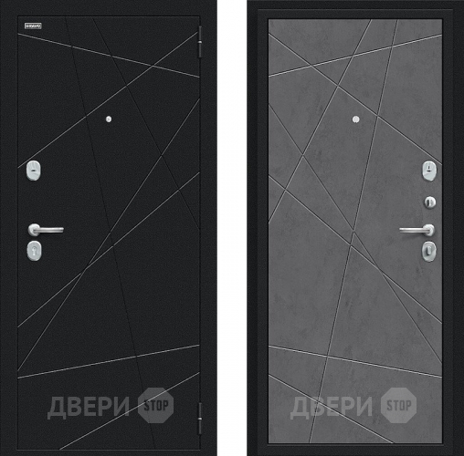 Входная металлическая Дверь Bravo Граффити-5 Букле черное/Slate Art в Ногинск