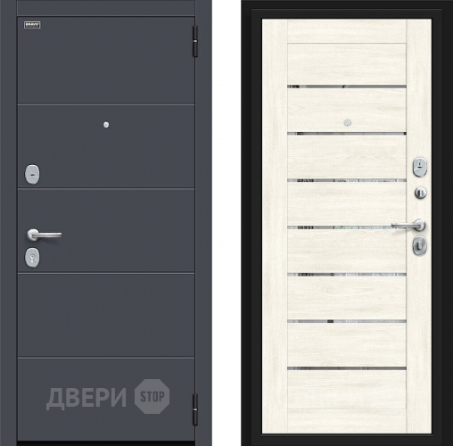 Входная металлическая Дверь Bravo Прайд Kale Graphite Pro/Nordic Oak в Ногинск