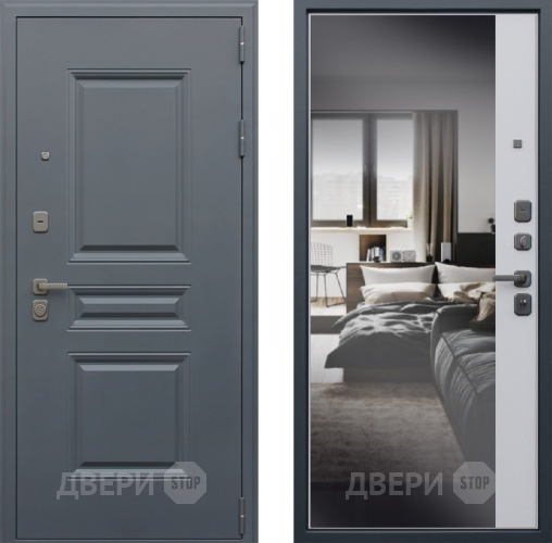 Входная металлическая Дверь АСД Барселона с зеркалом в Ногинск