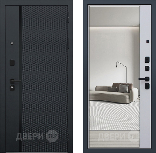 Входная металлическая Дверь АСД Ньюкасл с зеркалом в Ногинск