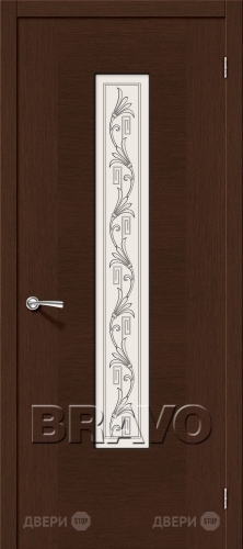 Межкомнатная дверь со стеклом Рондо (Венге) в Ногинск