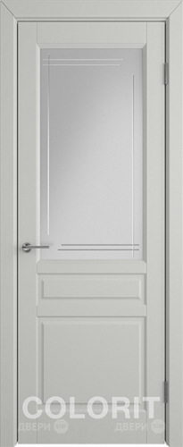 Межкомнатная дверь К2 ПО светло-серая эмаль в Ногинск