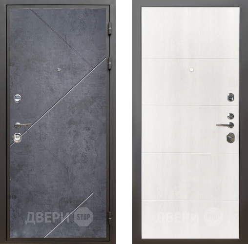 Входная металлическая Дверь Шелтер (SHELTER) Комфорт Бетон урбан индиго 7 Дуб филадельфия крем в Ногинск