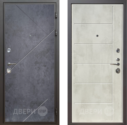 Входная металлическая Дверь Шелтер (SHELTER) Комфорт Бетон урбан индиго 11 Бетон крем в Ногинск