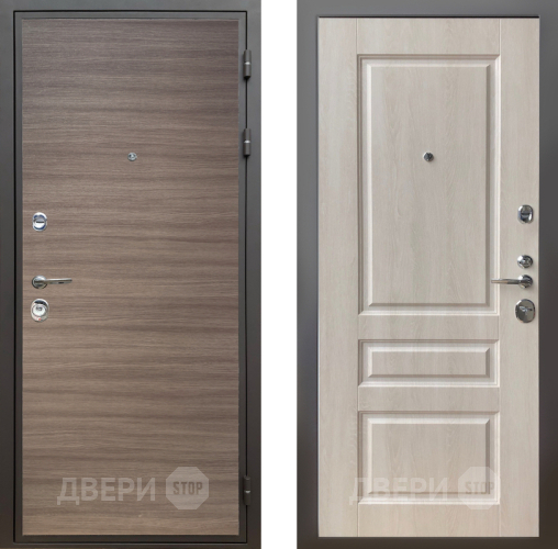 Входная металлическая Дверь Шелтер (SHELTER) Комфорт Дуб тоскано поперечный 3 Дуб филадельфия крем в Ногинск