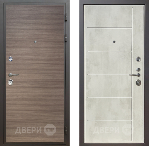 Входная металлическая Дверь Шелтер (SHELTER) Комфорт Дуб тоскано поперечный 11 Бетон крем в Ногинск