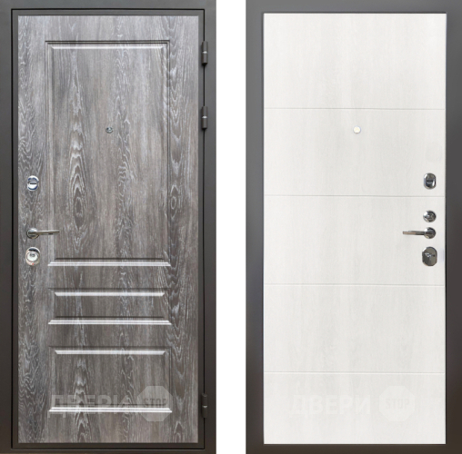 Входная металлическая Дверь Шелтер (SHELTER) Комфорт Дуб шале серебро 7 Дуб филадельфия крем в Ногинск