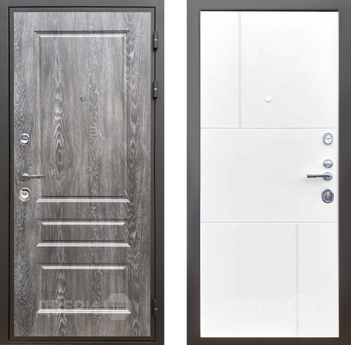 Входная металлическая Дверь Шелтер (SHELTER) Комфорт Дуб шале серебро 8 Белый матовый в Ногинск