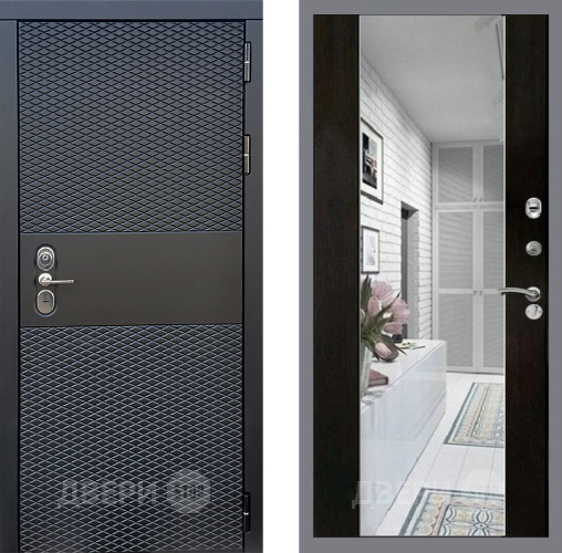 Входная металлическая Дверь Стоп БЛЭК CISA Зеркало СБ-16 Венге в Ногинск