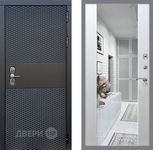 Входная металлическая Дверь Стоп БЛЭК CISA Зеркало СБ-16 Лиственница беж в Ногинск