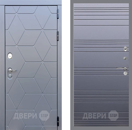Входная металлическая Дверь Стоп КОСМО Лайн Силк титан в Ногинск