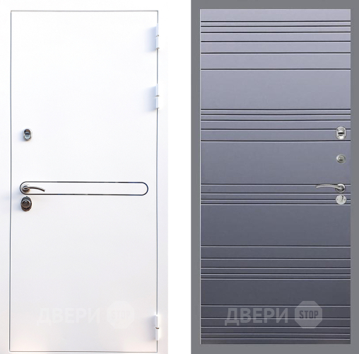 Входная металлическая Дверь Стоп Лайн Вайт Лайн Силк титан в Ногинск