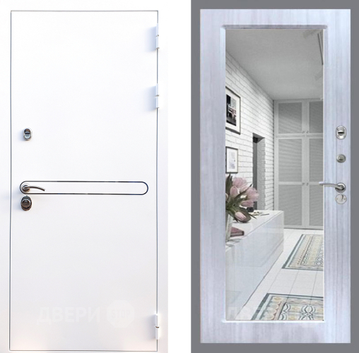 Дверь Стоп Лайн Вайт Зеркало Сандал белый в Ногинск