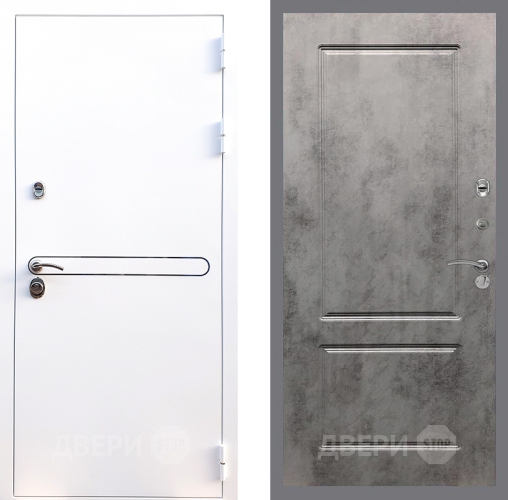 Входная металлическая Дверь Стоп Лайн Вайт ФЛ-117 Бетон темный в Ногинск