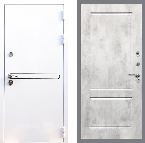 Входная металлическая Дверь Стоп Лайн Вайт ФЛ-117 Бетон светлый в Ногинск