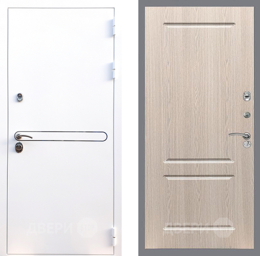 Входная металлическая Дверь Стоп Лайн Вайт ФЛ-117 Беленый дуб в Ногинск