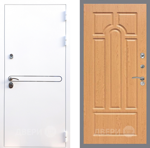 Входная металлическая Дверь Стоп Лайн Вайт ФЛ-58 Дуб в Ногинск