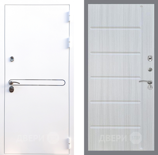 Входная металлическая Дверь Стоп Лайн Вайт ФЛ-102 Сандал белый в Ногинск