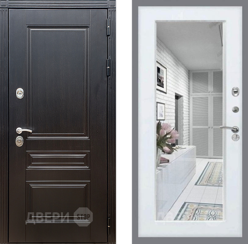 Дверь Стоп МЕГАПОЛИС Зеркало Белый ясень в Ногинск