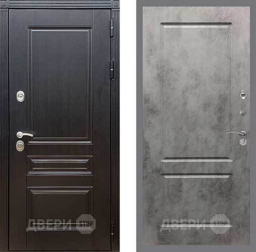 Входная металлическая Дверь Стоп МЕГАПОЛИС ФЛ-117 Бетон темный в Ногинск