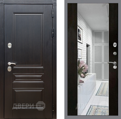 Дверь Стоп МЕГАПОЛИС Зеркало СБ-16 Венге в Ногинск