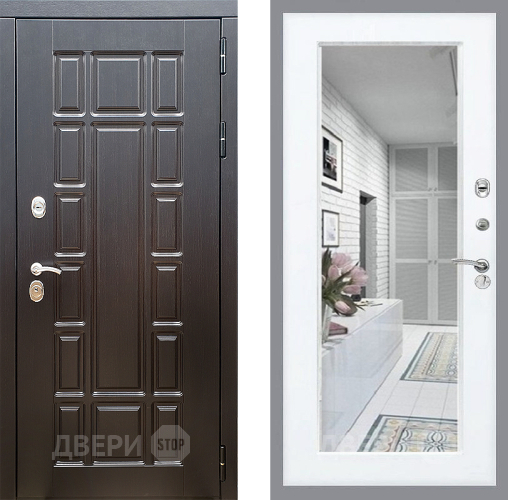 Входная металлическая Дверь Стоп НЬЮ ЙОРК Зеркало Силк Сноу в Ногинск