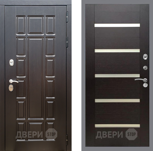 Входная металлическая Дверь Стоп НЬЮ ЙОРК СБ-14 венге поперечный в Ногинск