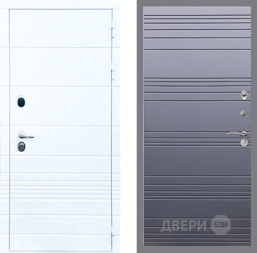 Входная металлическая Дверь Стоп ТРЕНДО Лайн Силк титан в Ногинск