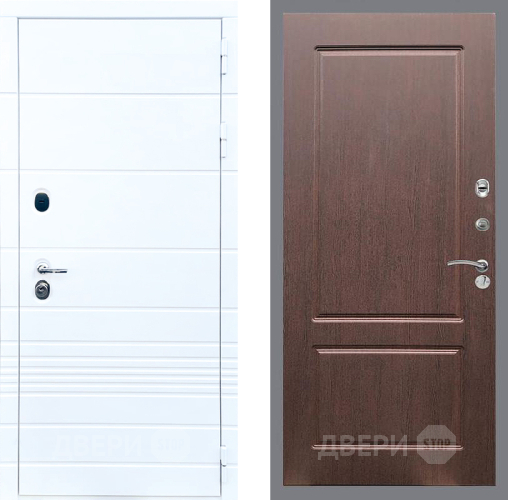 Входная металлическая Дверь Стоп ТРЕНДО ФЛ-117 Орех премиум в Ногинск