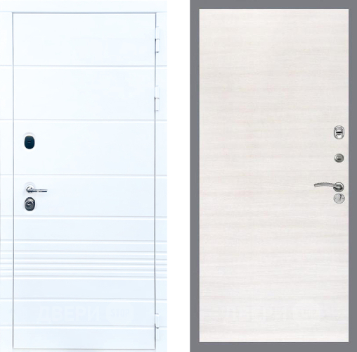 Входная металлическая Дверь Стоп ТРЕНДО Гладкая Акация светлая в Ногинск