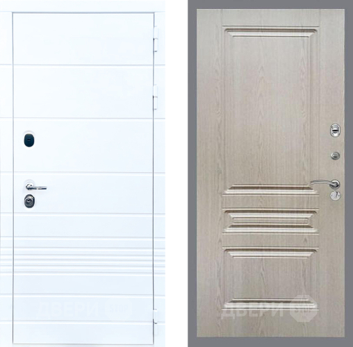 Входная металлическая Дверь Стоп ТРЕНДО ФЛ-243 Беленый дуб в Ногинск