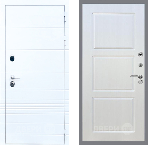 Входная металлическая Дверь Стоп ТРЕНДО ФЛ-3 Лиственница беж в Ногинск