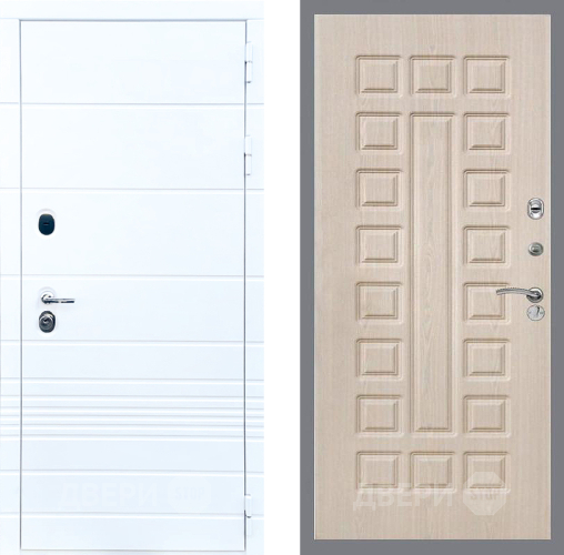 Входная металлическая Дверь Стоп ТРЕНДО ФЛ-183 Беленый дуб в Ногинск