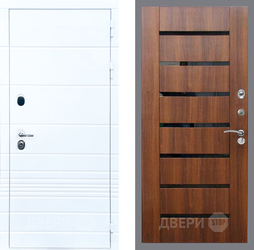 Входная металлическая Дверь Стоп ТРЕНДО СБ-14 Орех бренди в Ногинск