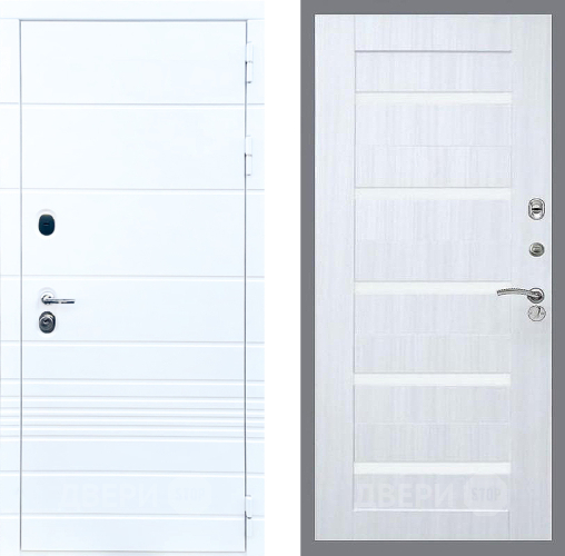 Входная металлическая Дверь Стоп ТРЕНДО СБ-14 Сандал белый в Ногинск