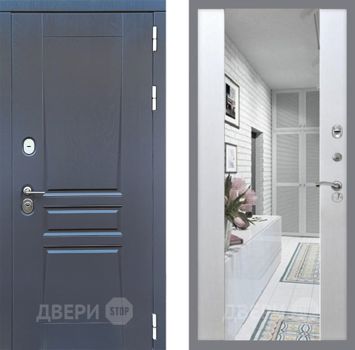 Входная металлическая Дверь Стоп ПЛАТИНУМ Зеркало СБ-16 Лиственница беж в Ногинск