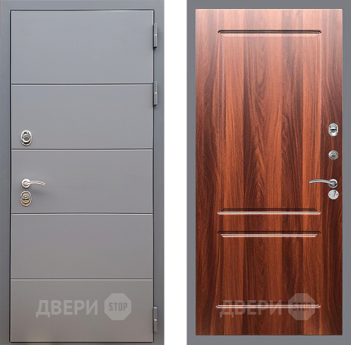 Входная металлическая Дверь Стоп АРТ ГРАФИТ ФЛ-117 Итальянский орех в Ногинск