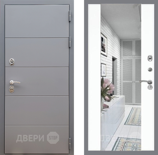 Дверь Стоп АРТ ГРАФИТ Зеркало СБ-16 Силк Сноу в Ногинск