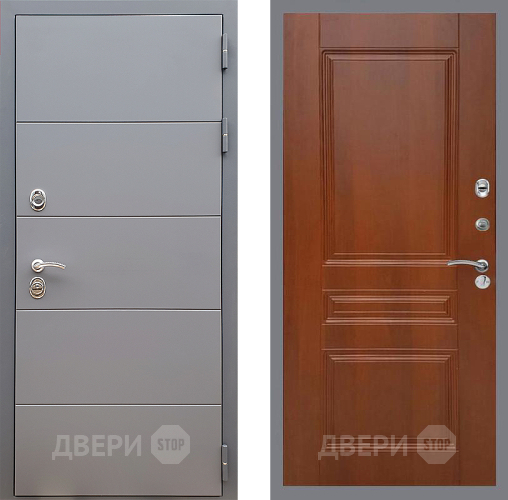 Входная металлическая Дверь Стоп АРТ ГРАФИТ ФЛ-243 Итальянский орех в Ногинск