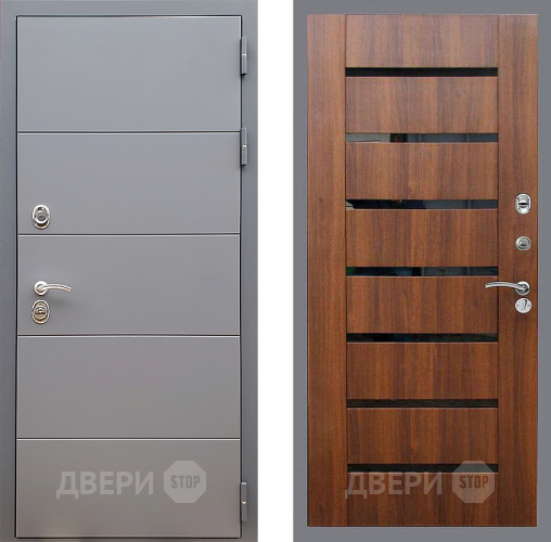 Входная металлическая Дверь Стоп АРТ ГРАФИТ СБ-14 Орех бренди в Ногинск