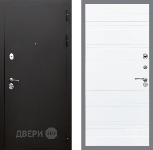 Входная металлическая Дверь Стоп КЛАССИК Шагрень Лайн Силк Сноу в Ногинск