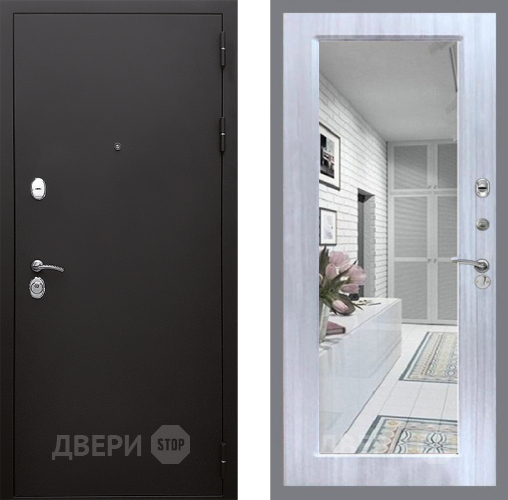 Дверь Стоп КЛАССИК Шагрень Зеркало Сандал белый в Ногинск