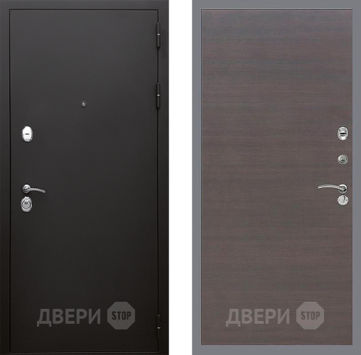 Входная металлическая Дверь Стоп КЛАССИК Шагрень Гладкая венге поперечный в Ногинск