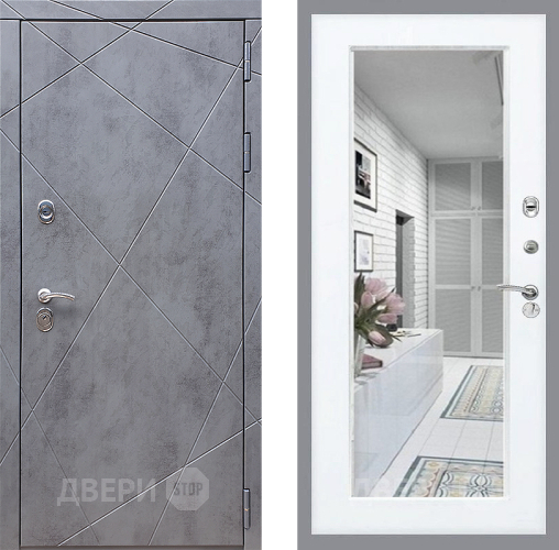 Входная металлическая Дверь Стоп Лучи Зеркало Силк Сноу в Ногинск